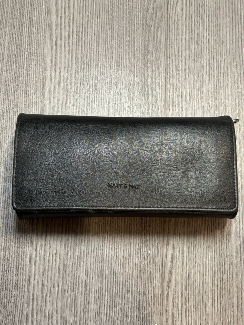 Matt & Nat Black Long Fold Wallet